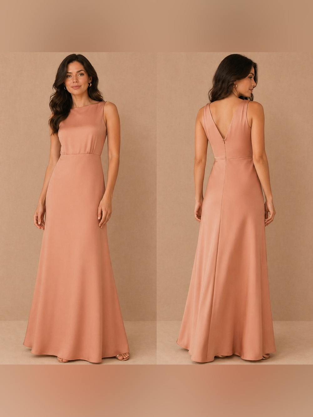 Sachin Babi Satin Bridesmaid Formal Gown, Size 4